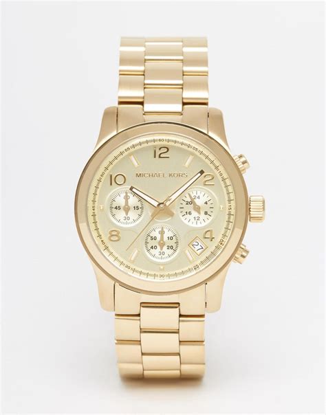 michael kors runway gold|michael kors runway chronograph watch.